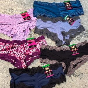 Maidenform Lace Trim Panties - hipster modal with lace trim set of 6